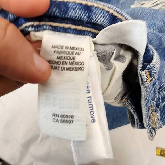 Lucky Brand Women's 12 Distressed Sienna Slim Bootcut Mid-rise Denim Blue Jeans - Picture 9 of 11